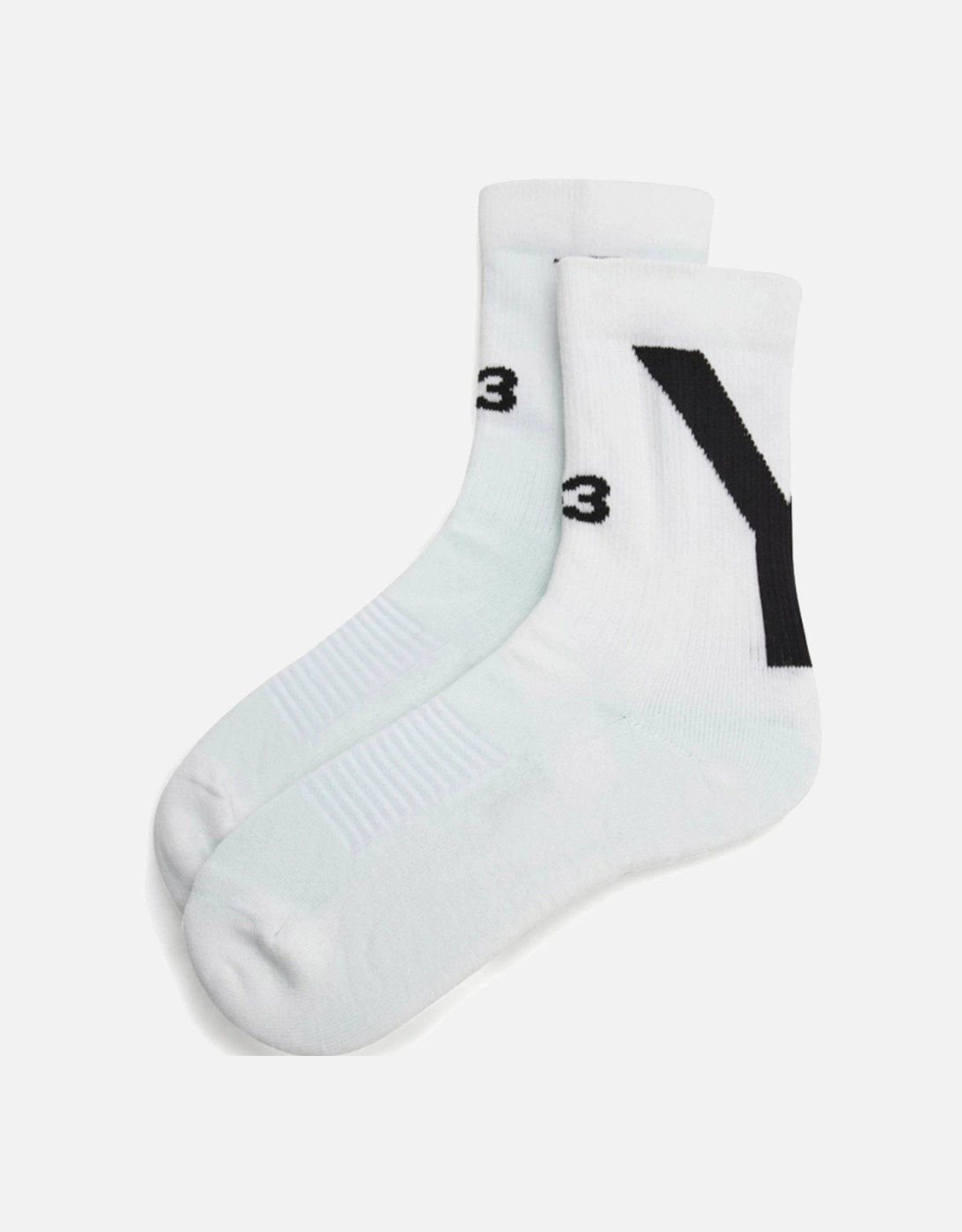 Y-3 Mens Hi Socks White, 4 of 3