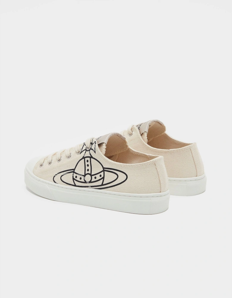 Womens Canvas Plimsole Low Top Trainers