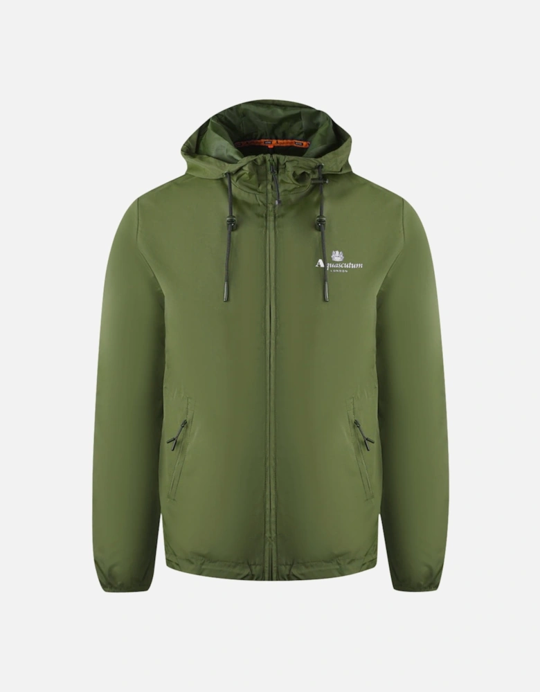 London Logo Army Green Active Windbreaker Jacket