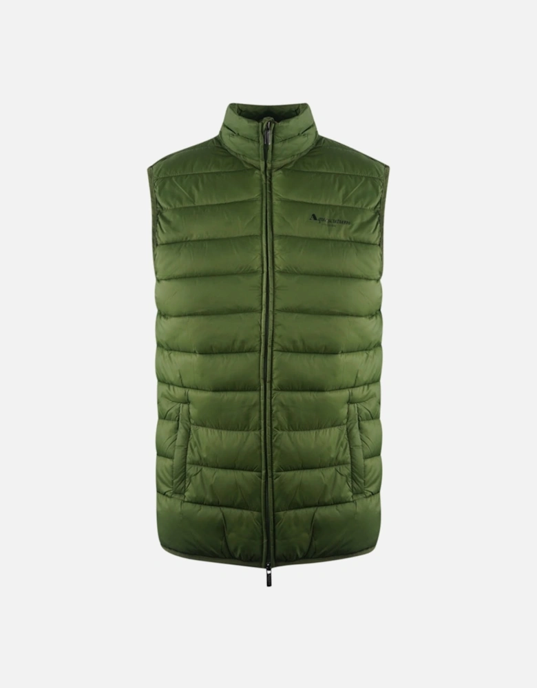 London Logo Army Green Lightweight Gilet Jacket