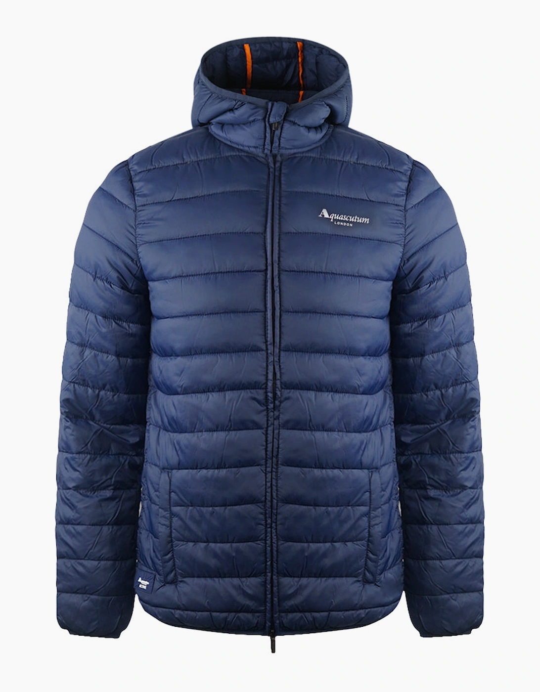 Men's Aquascutum London Logo Navy Blue Active Hoodie Jacket - Size: 44/Regular