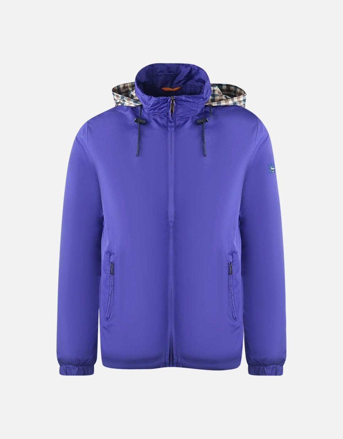 Plain Royal Blue Hide Hood Lightweight  Jacket, 3 of 2