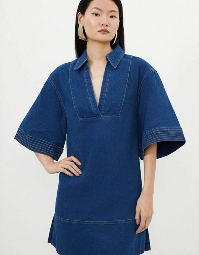 Tencel Denim Woven Mini Dress