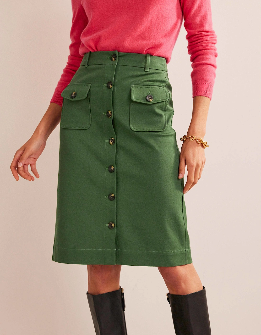 Utility Pocket Midi Skirt