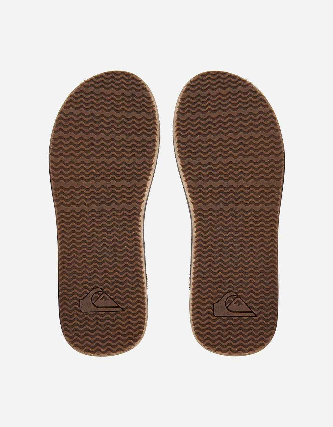 Mens Carver Natural Leather Flip Flops - Brown