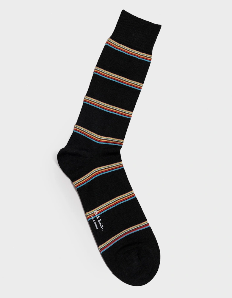 Mens Multi Signature Stripe Socks