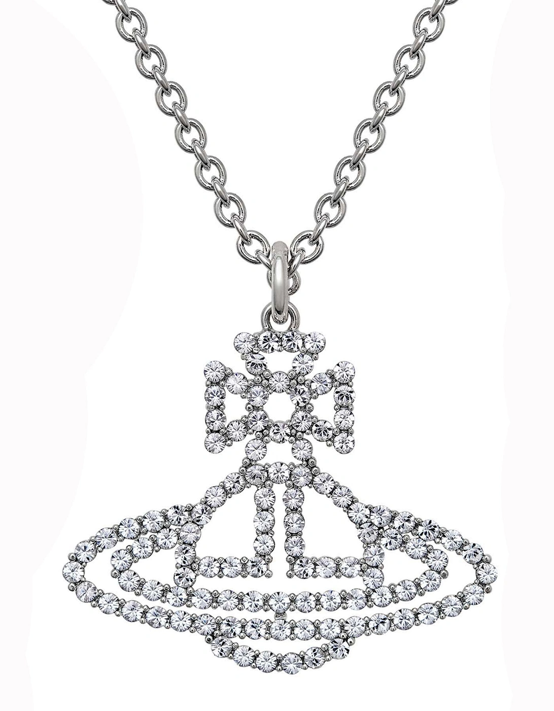 Annalisa Line Orb Silver Pendant Necklace