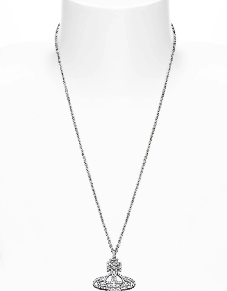 Annalisa Line Orb Silver Pendant Necklace