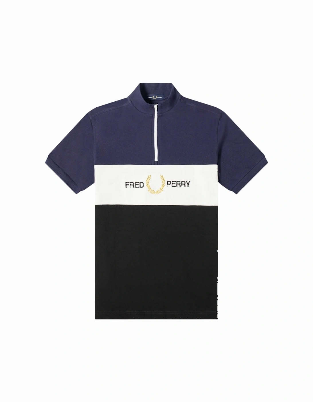 Zipped Funnel Neck Blue Polo Shirt, 3 of 2