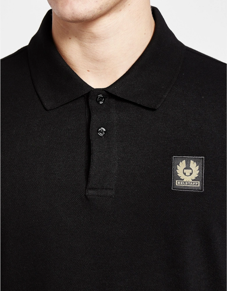 Mens Patch Logo Short Sleeve Polo Shirt