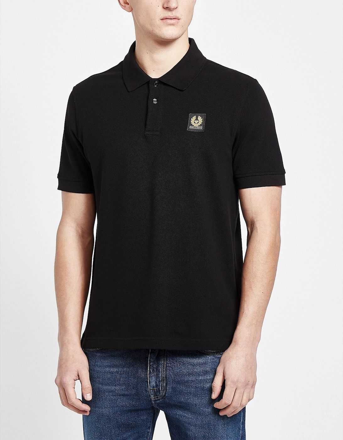 Mens Patch Logo Short Sleeve Polo Shirt, 6 of 5