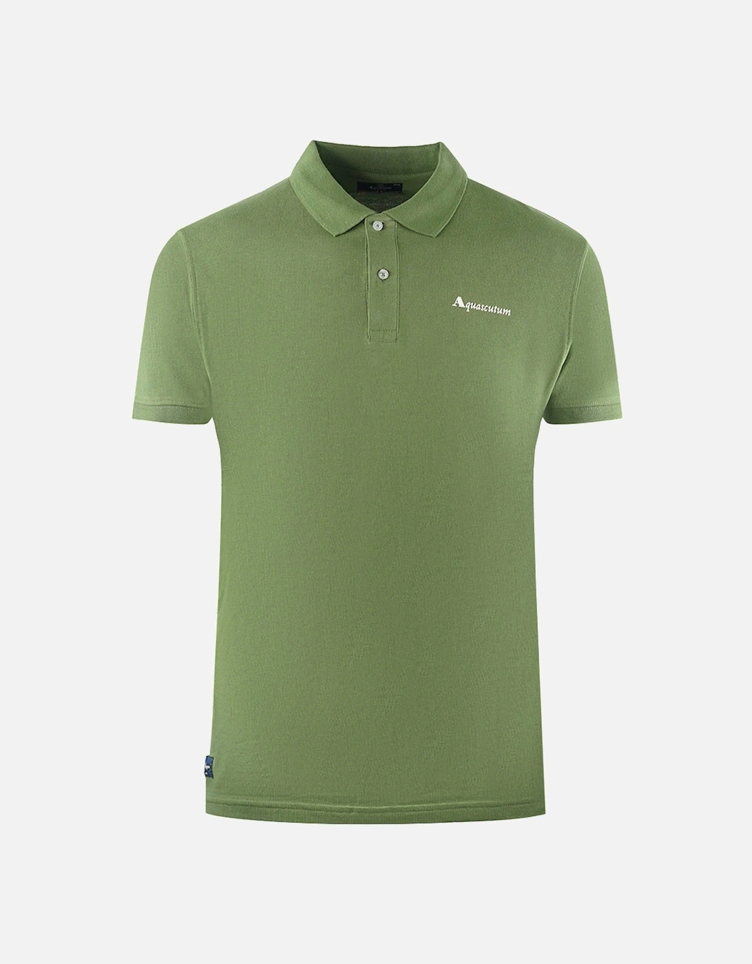 Brand Logo Plain Army Green Polo Shirt, 3 of 2