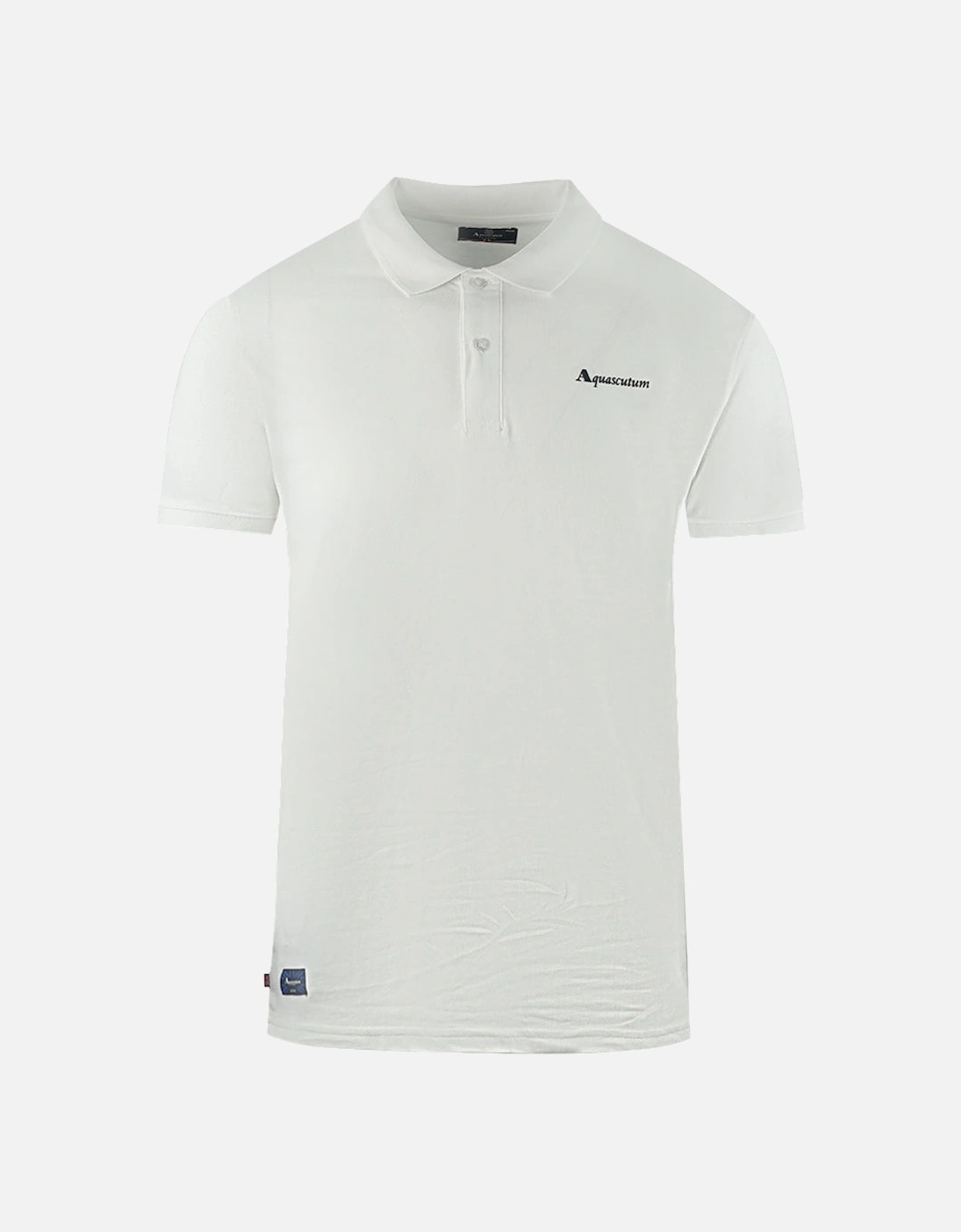Brand Logo Plain White Polo Shirt, 3 of 2