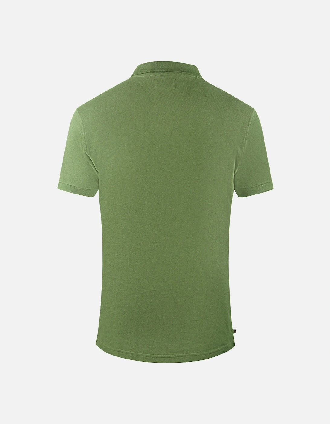 Brand Logo Plain Army Green Polo Shirt