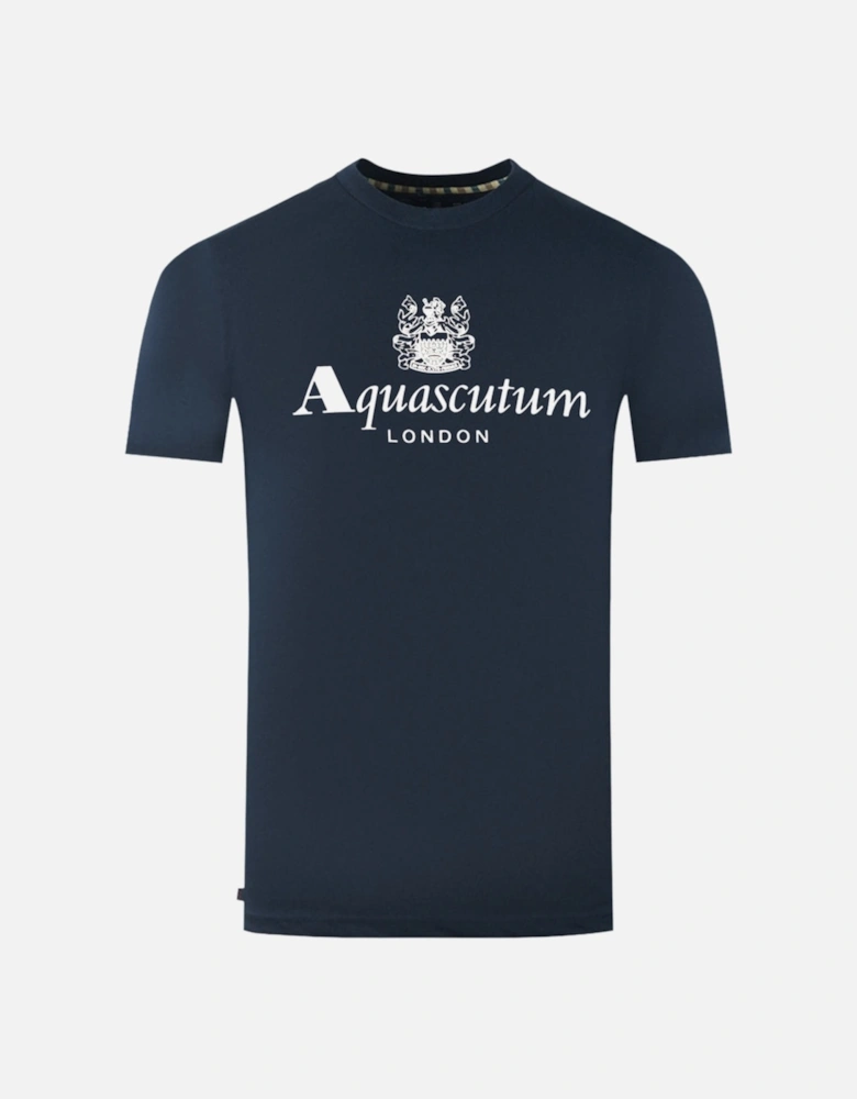 London Aldis Brand Logo Navy Blue T-Shirt