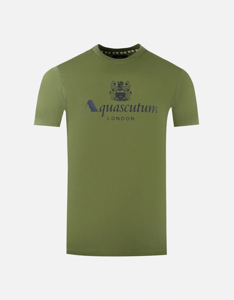 London Aldis Brand Logo Army Green T-Shirt