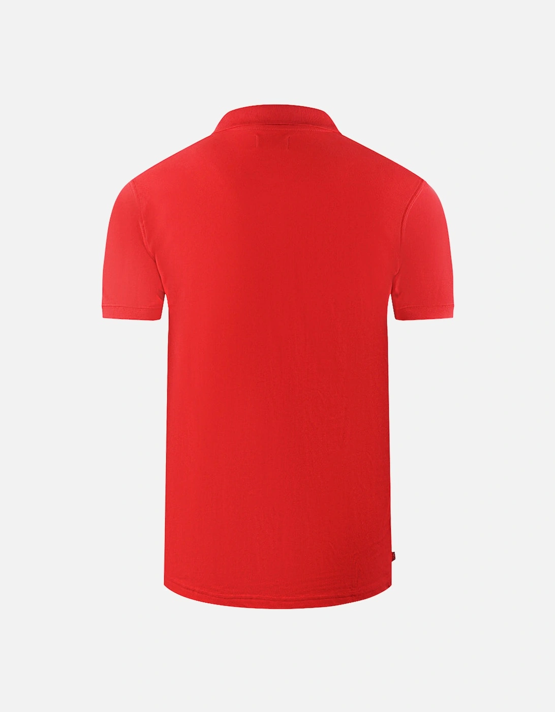 Brand Logo Plain Red Polo Shirt