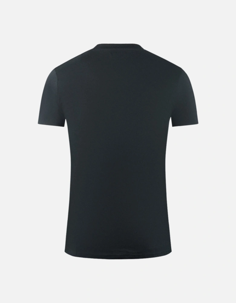 Large Bold London Aldis Brand Logo Black T-Shirt