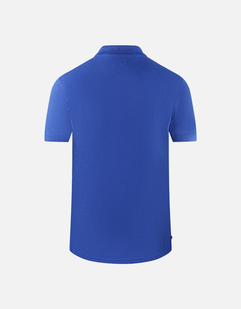 Brand Logo Plain Royal Blue Polo Shirt