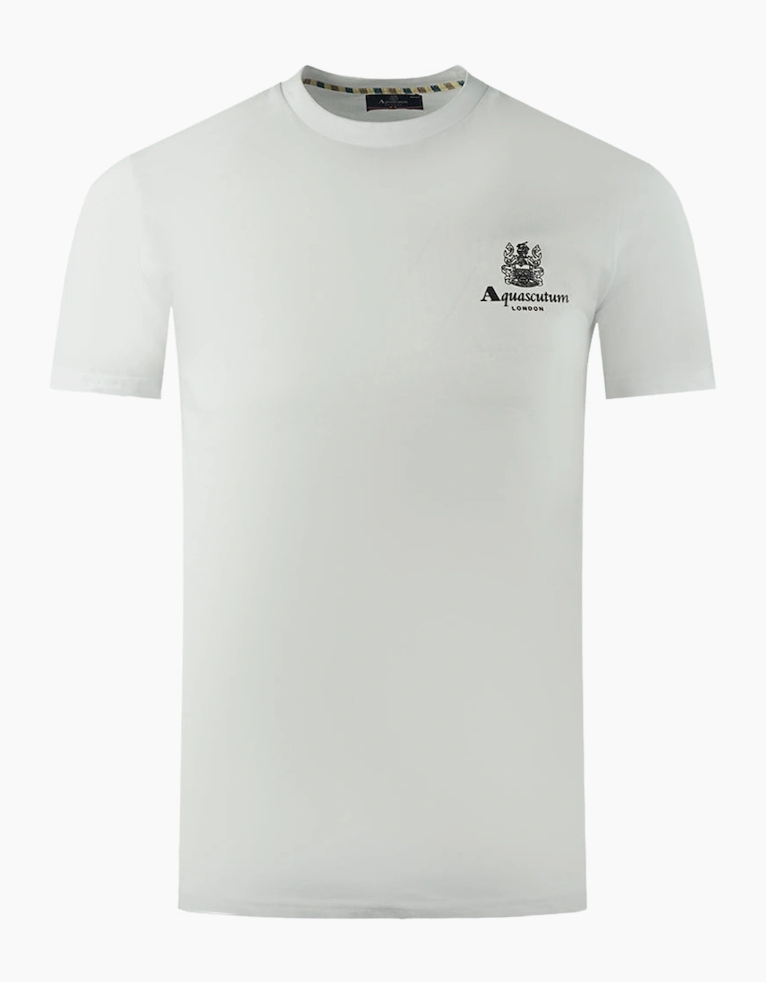 Aquascutum Men's Aquascutum Active Small Logo Optical White T-Shirt