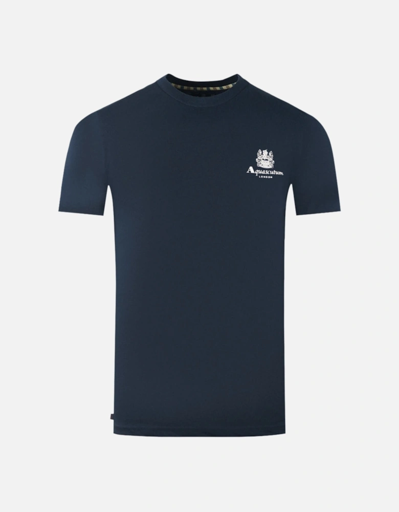 London Aldis Brand Logo On Chest Navy Blue T-Shirt
