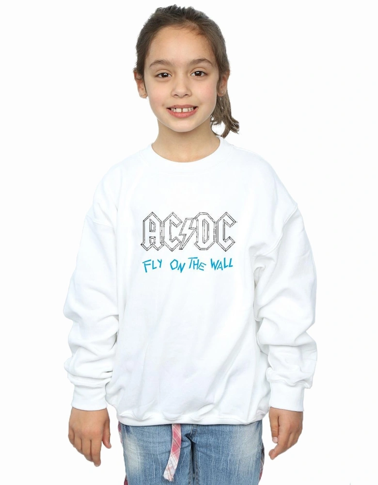 Girls Fly On The Wall Outline Sweatshirt