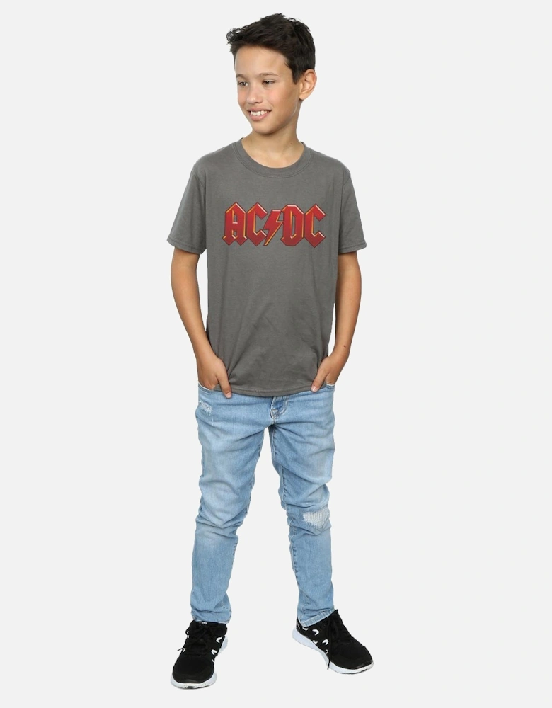 Boys Dark Red Logo T-Shirt