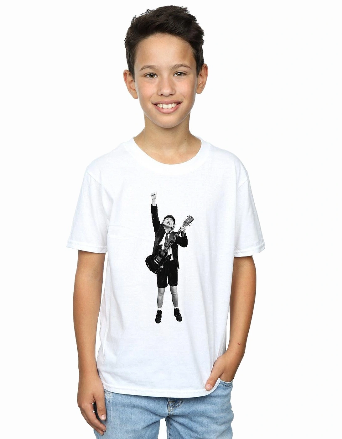 Boys Angus Young Cut Out T-Shirt