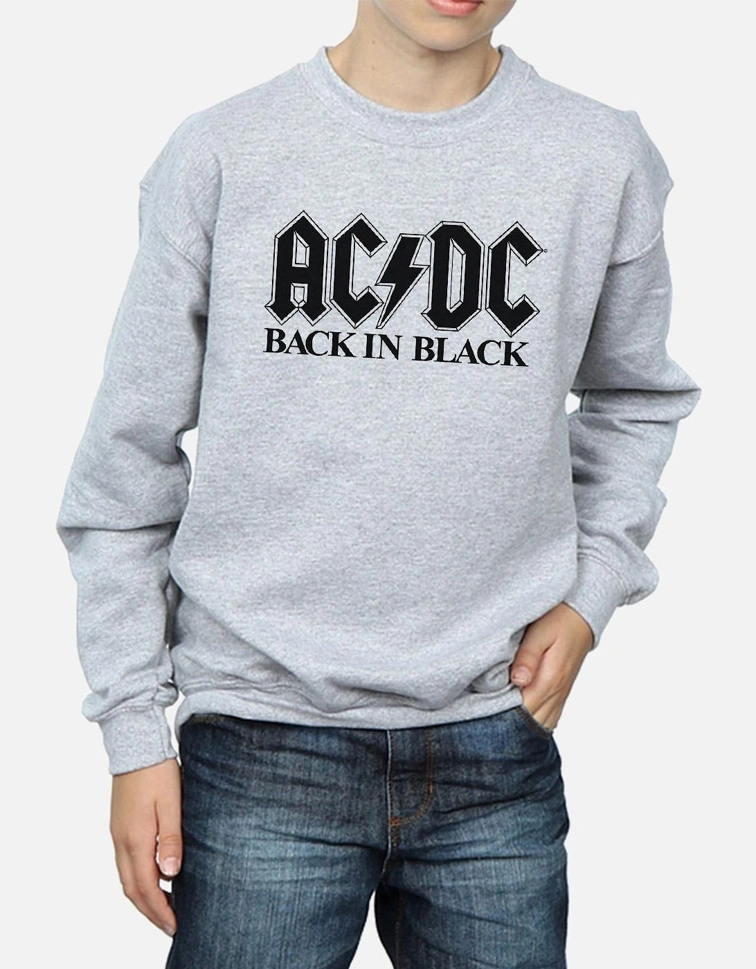Boys Back in Black Logo Sweatshirt