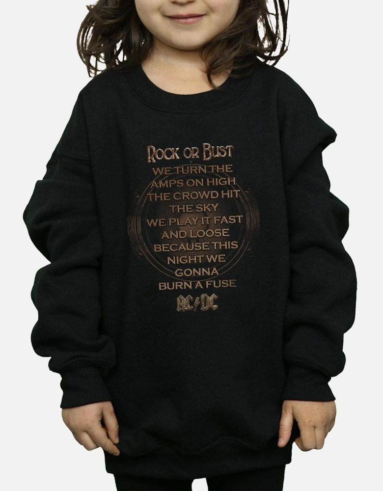 Girls Rock Or Bust Lyrics Sweatshirt