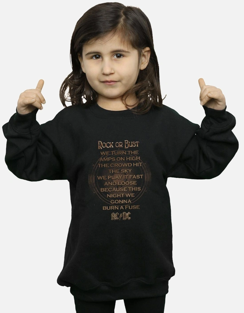 Girls Rock Or Bust Lyrics Sweatshirt