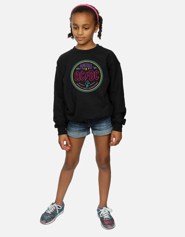 Girls Circle Neon Sweatshirt