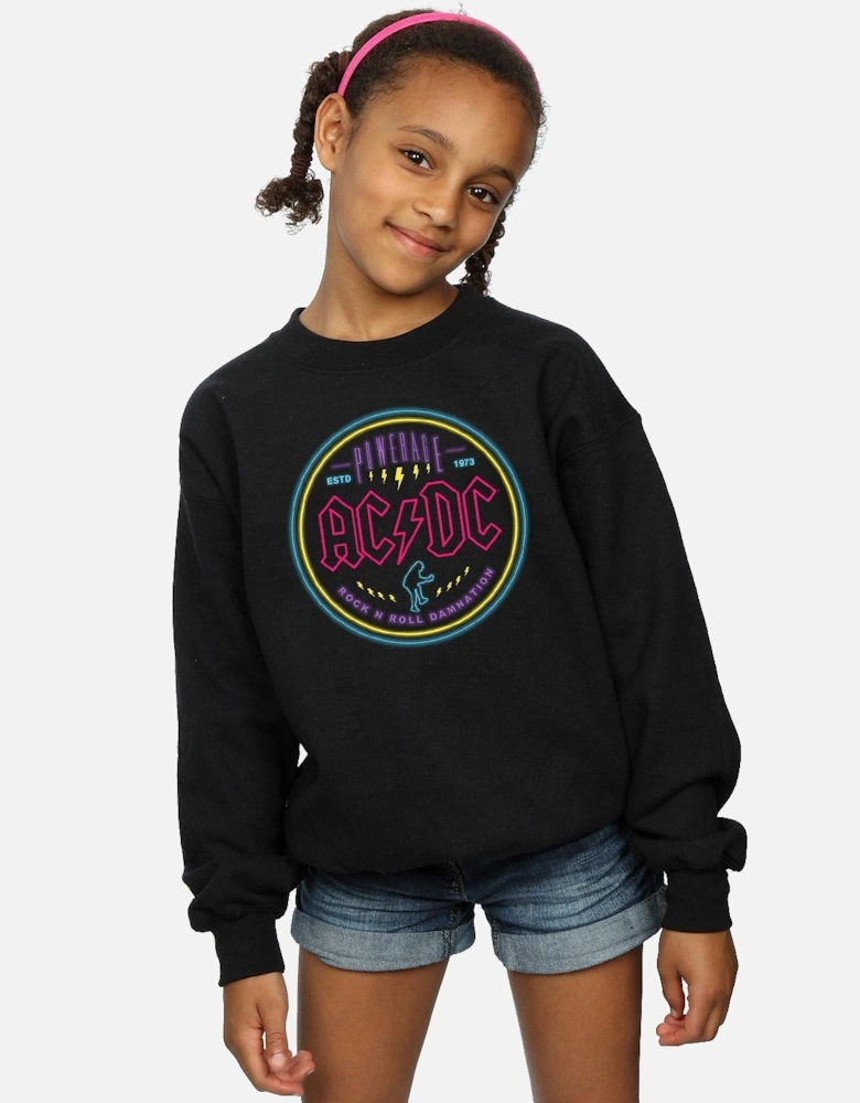 Girls Circle Neon Sweatshirt