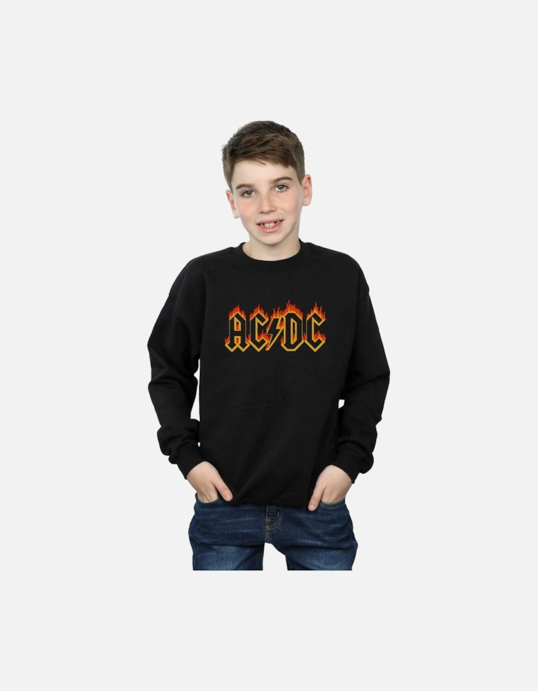 Boys Flames Logo Sweatshirt