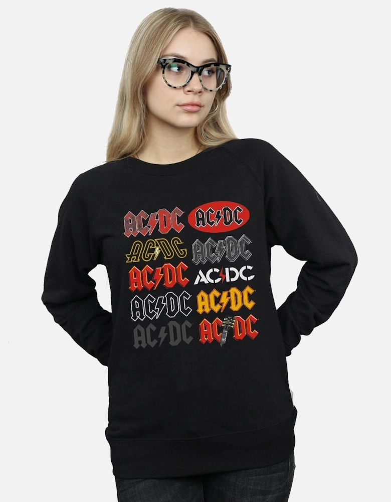 Womens/Ladies Multi Logos Sweatshirt