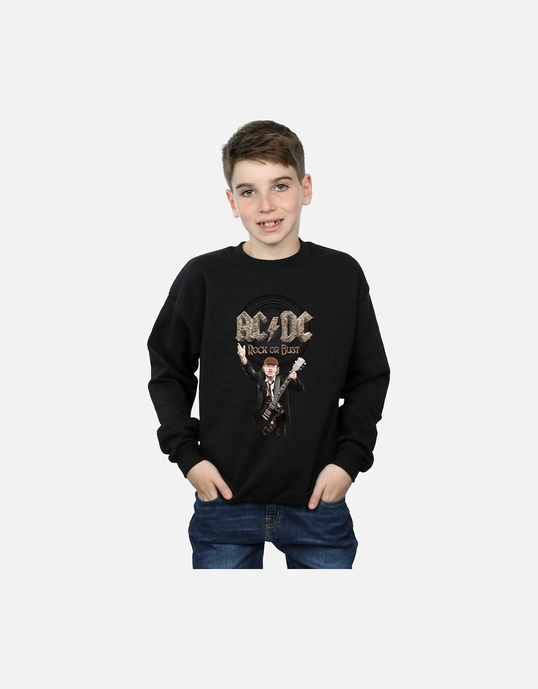 Boys Rock Or Bust Angus Young Sweatshirt