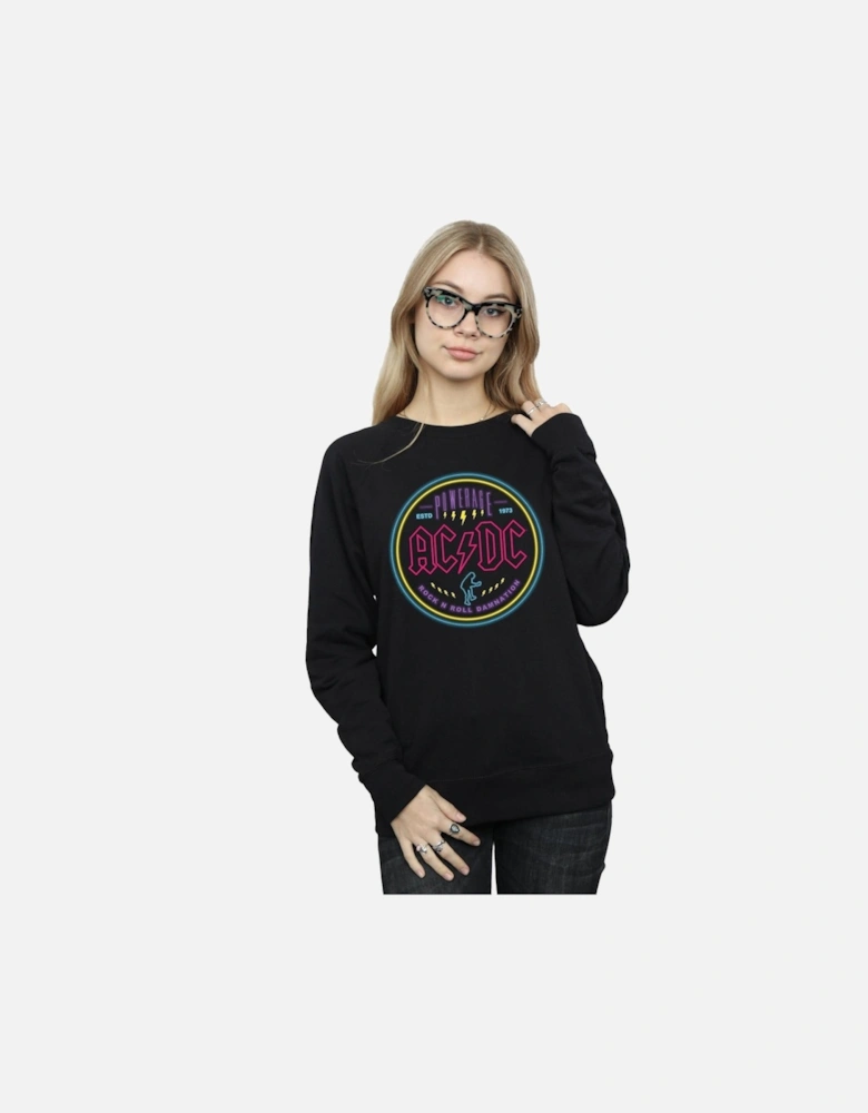 Womens/Ladies Circle Neon Sweatshirt