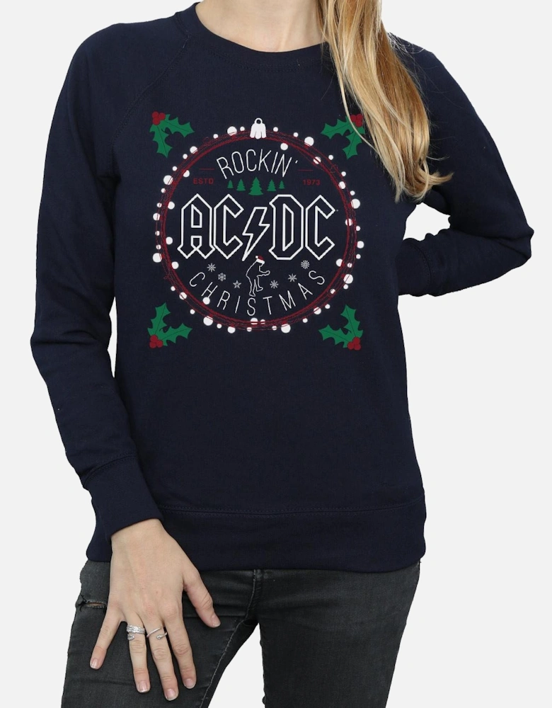 Womens/Ladies Christmas Circle Sweatshirt