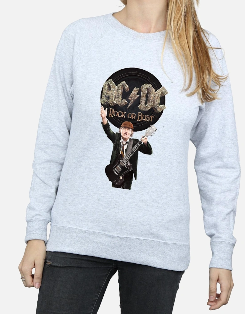 Womens/Ladies Rock Or Bust Angus Young Sweatshirt