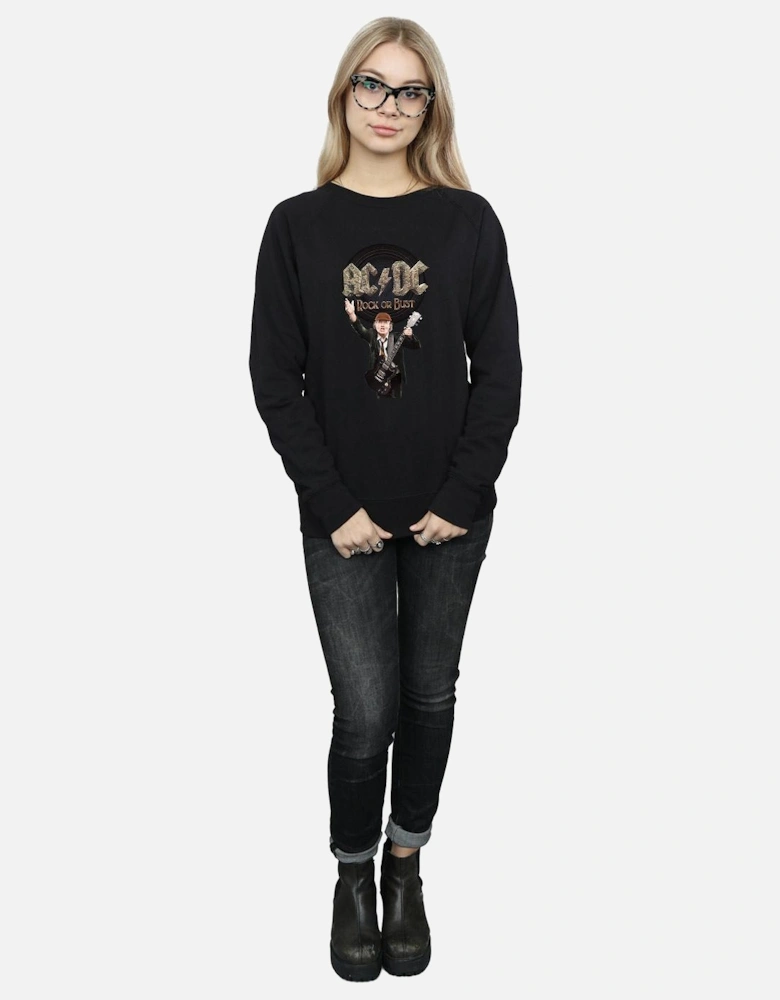 Womens/Ladies Rock Or Bust Angus Young Sweatshirt