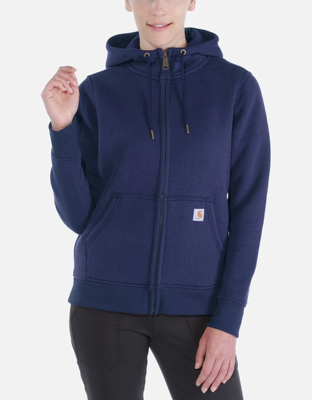 Carhartt Womens 102788 Clarksburg Polycotton Full Zip Hoodie, 3 of 2