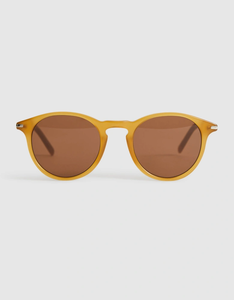 Paige Round Acetate Frame Sunglasses