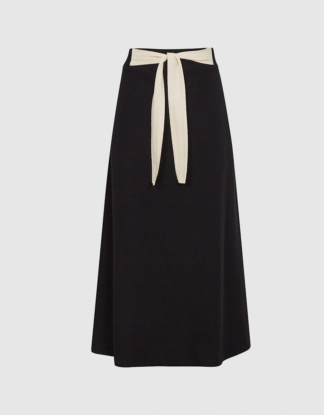Jersey Midi Skirt With Tie Detail, 2 of 1