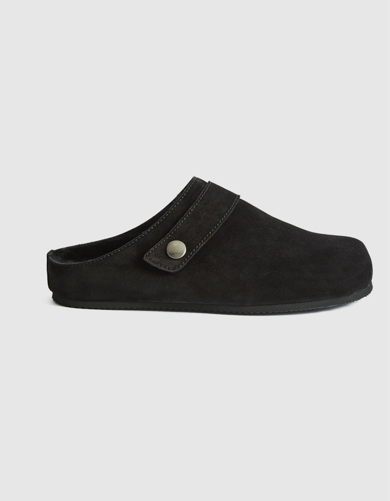 Shearling Lined Suede Slip-On Shoes