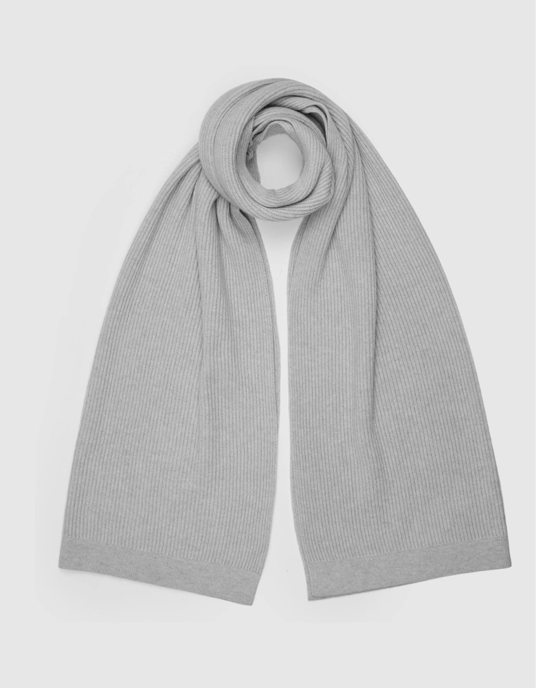 Ribbed 100% Cashmere Scarf