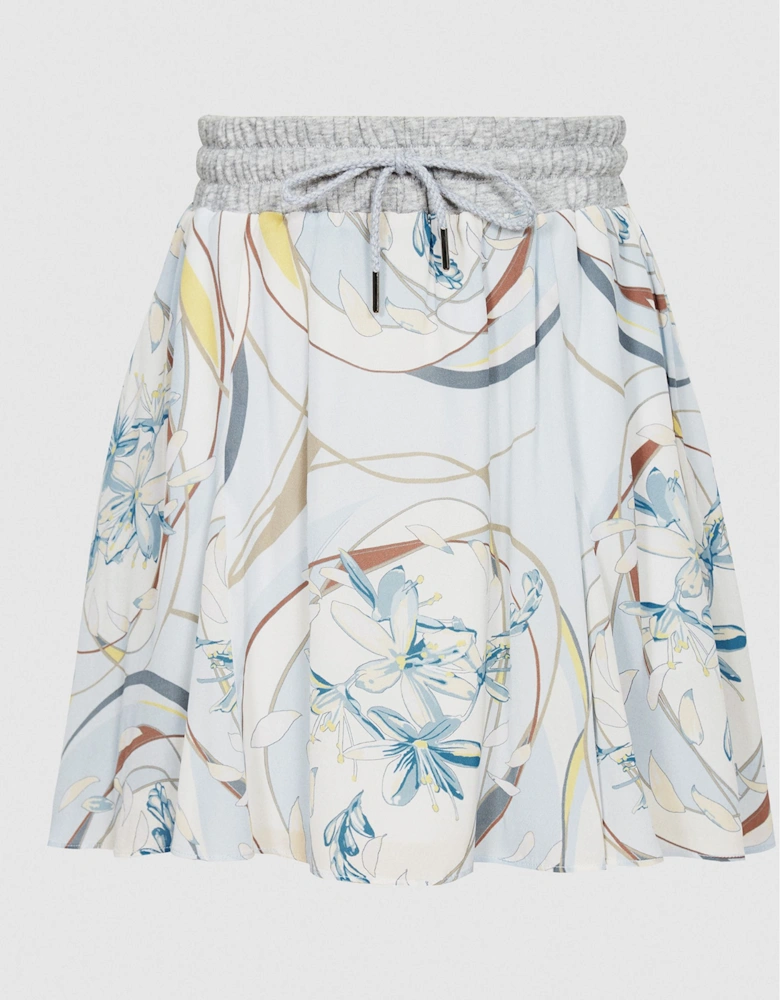 Swirl Printed Mini Skirt
