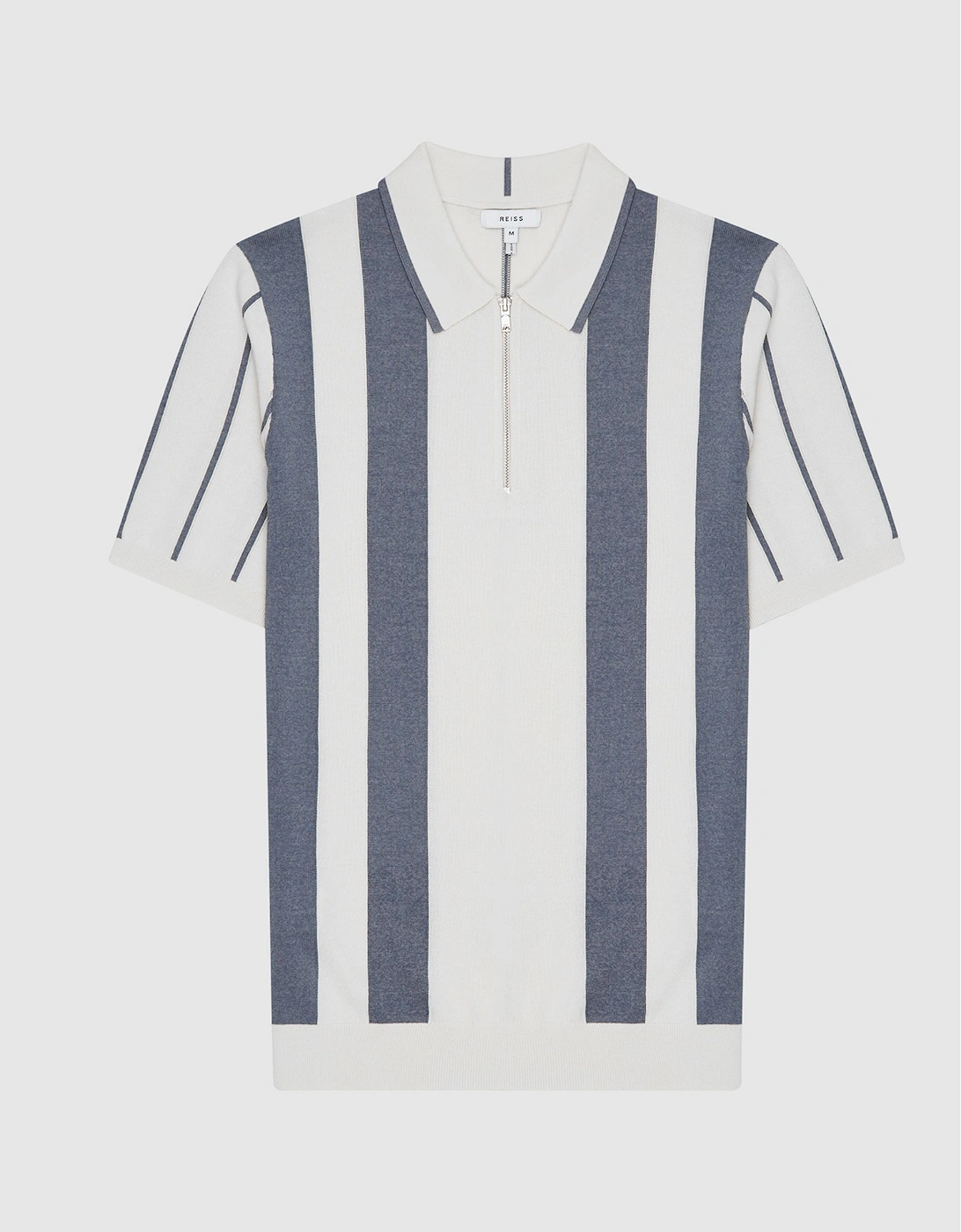 Striped Zip Neck Polo Shirt, 2 of 1
