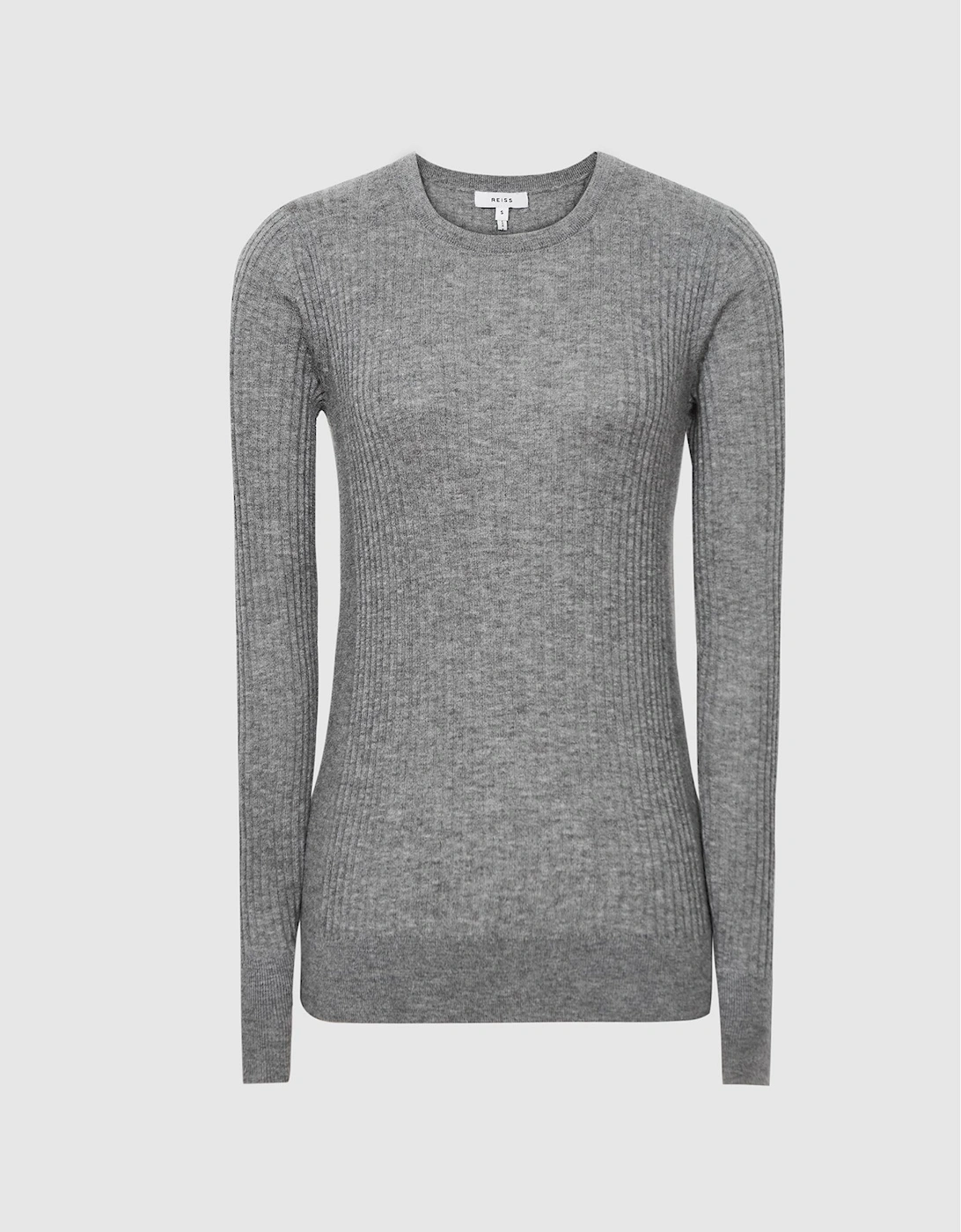 Rib-knitted Crew Neck Jumper, 2 of 1