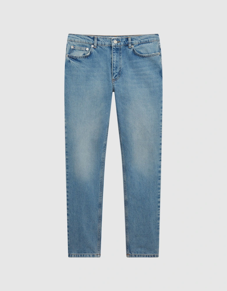 Washed Tapered Slim Jeans