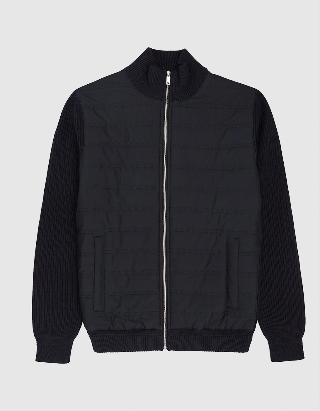 Hybrid Zip Through Quilted Jumper, 2 of 1